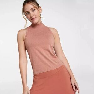 NWT Calia Golf XL Seamless Sleeveless Mock Dark Orange Top